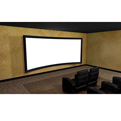 WSSBK 4K 16:9 White Woven Acoustic Transparent Customize HD 3D Curved Fixed Frame Projector Screen for Home Cinema Projection Screen (Size : 150 inch)