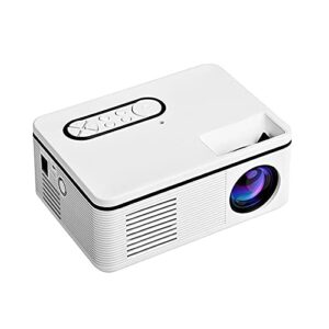 viinice mini portable video projector, 1080p full hd support 6500 lumens 100” display and 30,000 hrs led projector compatible with hdmi/usb/sd/av/vga for home theater,white 4k laser projector with wi