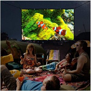 Projector Screen HD Premium Wrinkle-Free Portable Screen 100 inch 16:9 4K StayTrue - Indoor and Outdoor Projection Movie Screen for Movie or Office Presentation Home Theater