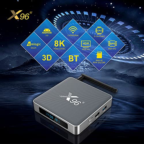 X96 X9 S922X Set top tv Box Android 9.0 4G RAM 32G ROM 2.4G/5G Dual WiFi 1000M BT4.X H.265 8K HD with i8 Keyboard