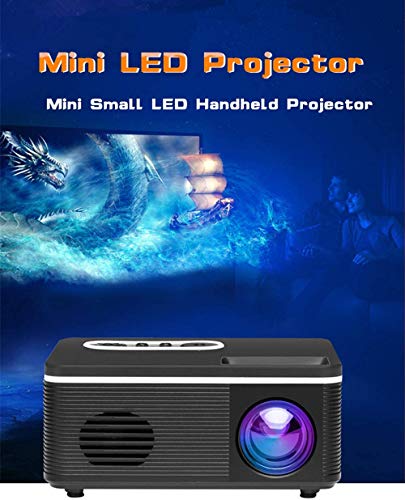 Zeta Mini HD Projector Short Throw Projector 4k 1080P AV/USB/TF/HDMI/5V-2A Portable LCD LED Beam Projector for 4:3 Screen Indoor/Outdoor