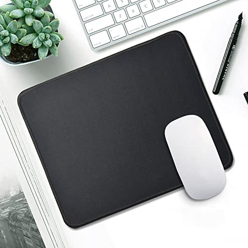 11 Pcs Computer Mouse Pad, 10.2x8.2inch Mousepad Black Extended Gaming Mouse Pads with Non-Slip Rubber Base, Textured with Stitched Edges, 3mm Thickness