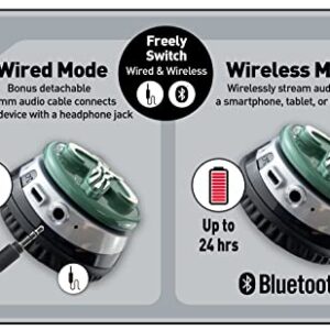 eKids Book of Boba Fett Bluetooth Headphones, Wireless Headphones with Microphone Includes Aux Cord, Kids Headphones for School, Home, or Travel