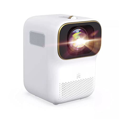 DROOS Portable Mini Smart Projector Native 1080P WiFi Projector Built-in Speaker Home Theater Video Kids Projector (Color : White,(projectors)