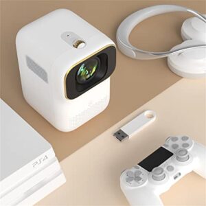 DROOS Portable Mini Smart Projector Native 1080P WiFi Projector Built-in Speaker Home Theater Video Kids Projector (Color : White,(projectors)