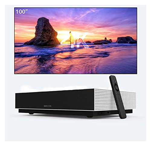 Laser 4K Projector Cinema Laser TV Ultra Short Focal Projector Smart Home Theater 2200 ANSI with MEMC Feature Projector (Color : Add 100inch Screen)