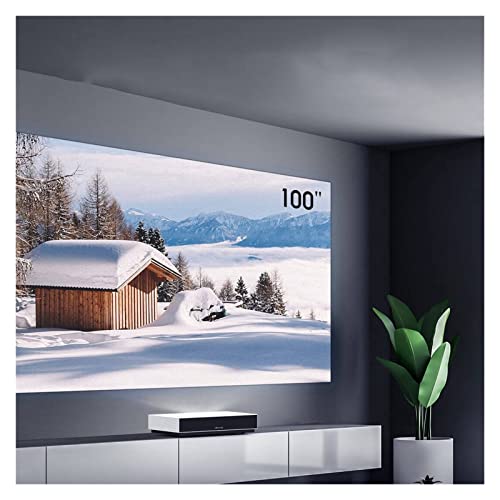 Laser 4K Projector Cinema Laser TV Ultra Short Focal Projector Smart Home Theater 2200 ANSI with MEMC Feature Projector (Color : Add 100inch Screen)