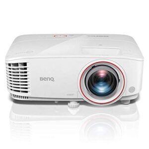 BenQ TH671ST Full HD 1080p Projector for Gaming: High Brightness 3000 ANSI Lumen, Low Input Lag, Superior Short Throw for Table Top Placement - White (Renewed)