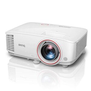 BenQ TH671ST Full HD 1080p Projector for Gaming: High Brightness 3000 ANSI Lumen, Low Input Lag, Superior Short Throw for Table Top Placement - White (Renewed)