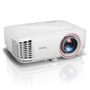 BenQ TH671ST Full HD 1080p Projector for Gaming: High Brightness 3000 ANSI Lumen, Low Input Lag, Superior Short Throw for Table Top Placement - White (Renewed)