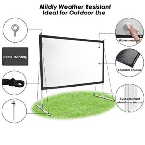 Instahibit 100 inch 16:9 HD Projector Screen Portable Fast Folding Movie Theater Cinema with Stand and Carry Bag Indoor