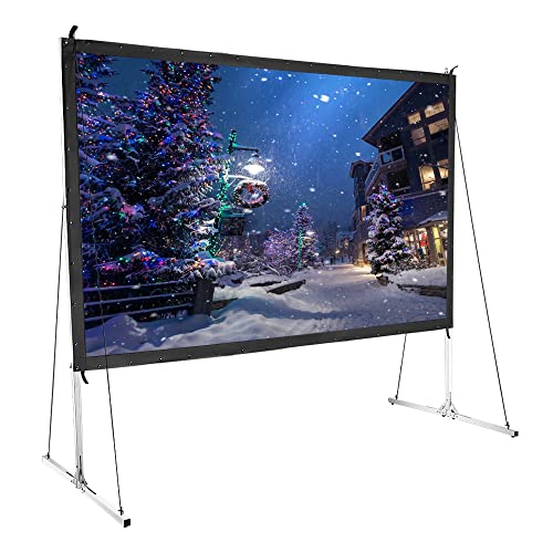 Instahibit 100 inch 16:9 HD Projector Screen Portable Fast Folding Movie Theater Cinema with Stand and Carry Bag Indoor