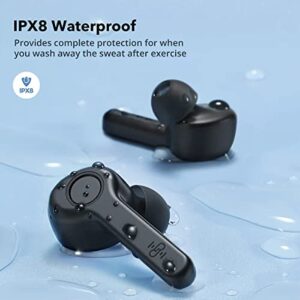 TAO Boltune Wireless Earbuds, Upgraded Bluetooth V5.2 in-Ear Stereo Wireless Headphones USB-C Quick Charge Bluetooth Earbuds IPX8 40 Hours Playing Time