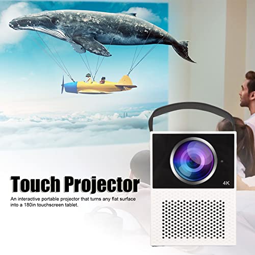 Touch Projector for Android 9, 100 ANSI Lumen, with Screen Floating Brush Function, 16GB Memory, Built in WiFi, Bluetooth, Support 4K Source, 1080P Portable Mini Projectors(USA)