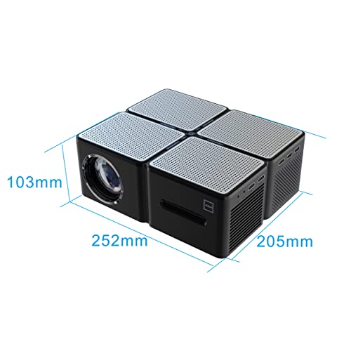 RCA RPJ167 WiFi Bluetooth Projector 4K Supported - HD Outdoor Projector 680ANSI Native 1080P, Home Theater Projector with 300" Display, Movie Projector for TV Stick, PS5, Laptop