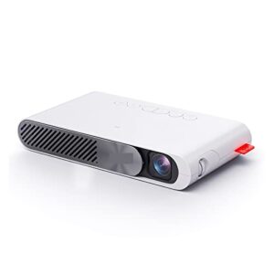 mini laser pocket projector ultra portable smart projector 300 ansi lumen 1080p wi-fi enabled portable cinema projector (color : white, size : us plug)