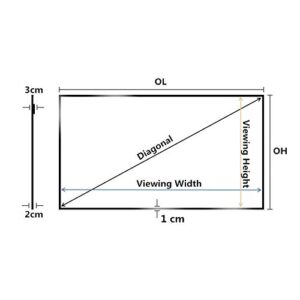 LIRUXUN 2.35:1 Format 4K Thin Bezel Fixed Frame Projection Screen with Cinema Grey Frame Screen (Size : 180 inch)