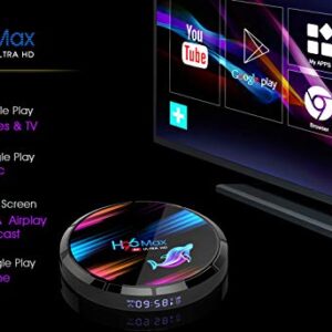 H96 Max X3 TV Box Android 9.0 4GB 32GB Android TV Box Amlogic S905X3 64-bit Quad core A55 CPU G31 GPU Support 2.4G/5G Dual Wifi/1000M LAN/BT 4.0/USD3.0/H265/HD2.1/3D 4K/8K Smart TV Box