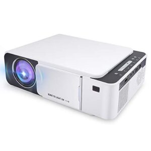 Home Projector Mini Portable HD Projector 1280 X 720 Home Cinema Theater Media Player US Plug 100V-260V (White)