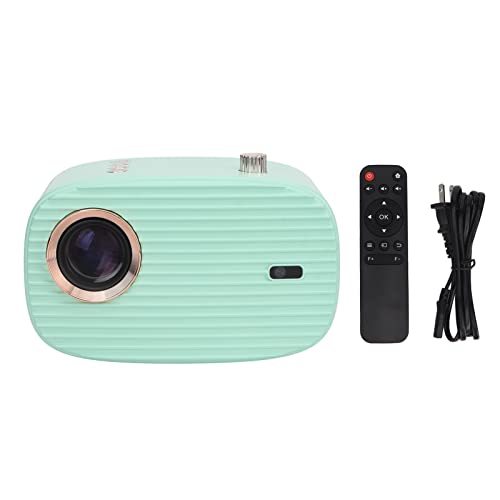 Portable WiFi Projector, HiFi Stereo Speaker HD 1080P 500LM WiFi Mini Projector for TV Stick for Home (US Plug)