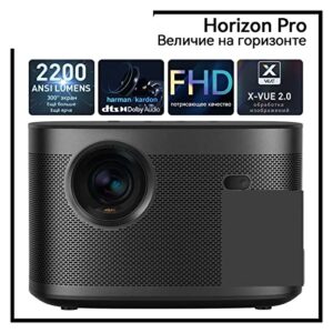 Horizon Pro 4K UHD Horizon H DLP Global Version 3D Support Android TV 10.0 Home Beamer Theater (Color : Pro 3D 2pcs Screen, Size : EU Plug)