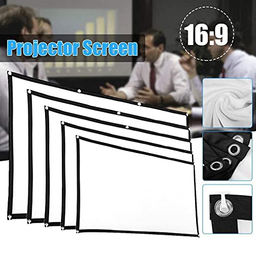 FMOGE Led Projector Screen Portable 16:9 Polyester Outdoor Movie Screen for Travel Home Theater (Size : 150 inch)