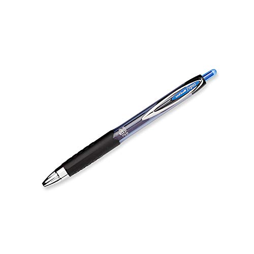 Uni-Ball Signo 207 Retractable Gel Pen, 1.0mm Bold Point, Blue, Pack of 6