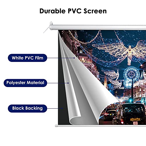 Yescom 92" 16:9 Electric Motorized Projector Screen Auto with Remote Control Home Classroom Meeting Room Bar