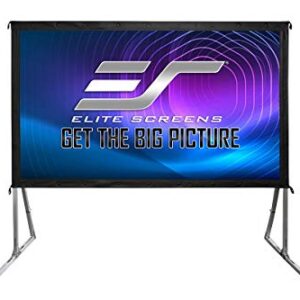 Elite Screens Yard Master 2, 135 inch Outdoor Projector Projection Screen with Stand 4:3, 8K 4K Ultra HD 3D Fast Folding Portable Movie Theater Cinema 135" Indoor Foldable Easy Snap | OMS135V2