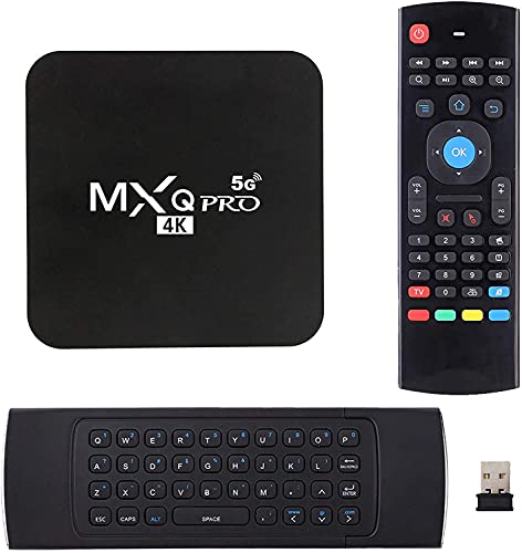 MXQ PRO 5G with Wireless Mini Keyboard Android 11.1 TV Box Ram 2GB ROM 16GB H.265 HD 3D Dual WiFi 2.4G/5.8G Quad Core Android Smart Box Home Set Top Player