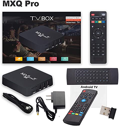 MXQ PRO 5G with Wireless Mini Keyboard Android 11.1 TV Box Ram 2GB ROM 16GB H.265 HD 3D Dual WiFi 2.4G/5.8G Quad Core Android Smart Box Home Set Top Player