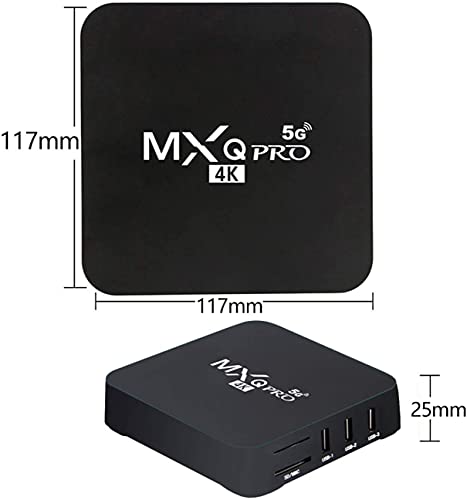 MXQ PRO 5G with Wireless Mini Keyboard Android 11.1 TV Box Ram 2GB ROM 16GB H.265 HD 3D Dual WiFi 2.4G/5.8G Quad Core Android Smart Box Home Set Top Player