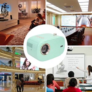 Portable Theater Movie Projector, HD 1080P HiFi Stereo Speaker WiFi Mini Projector 100‑240V LED Light for TV Stick for Outdoor (US Plug)