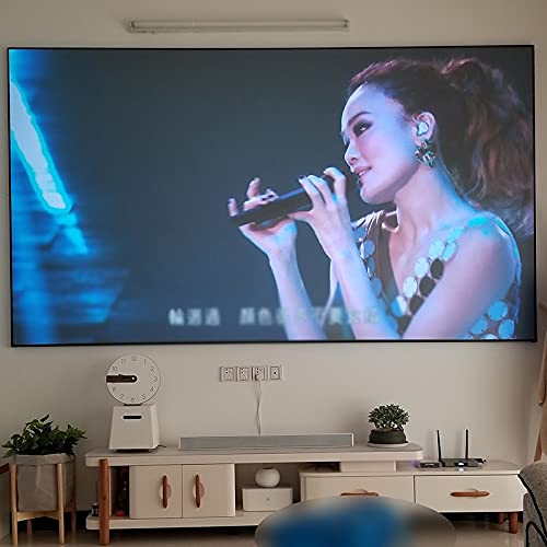 PDGJG Ambient Light Rejecting ALR 80 90 100 120 133 Inch Fixed Thin Frame Projector Screen for Home Theater Projection (Size : 133 inch)