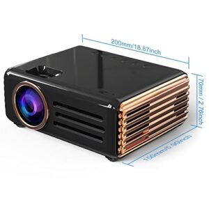 ZSEDP Mini Projector 1920x1080p Retro Projectors 8000 Lumens Android iOS Home Bedroom Smart Phone Proyector