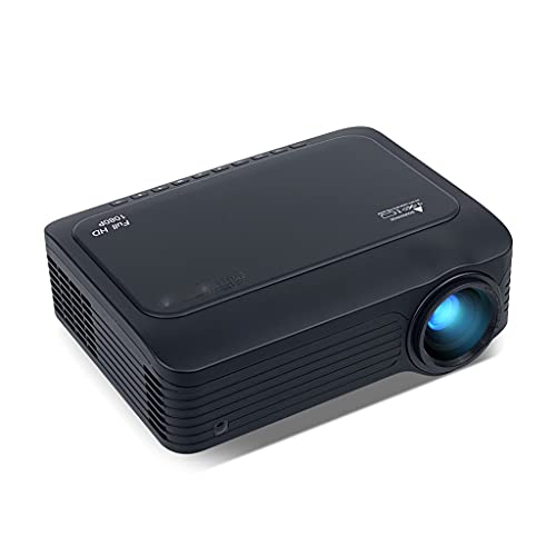 FZZDP K18 Mini LED 1920x1080 Full 1080P Portable Game LCD Projector Enjoy Life, Enjoy Private Theatre ( Color : K18 add TV Box )