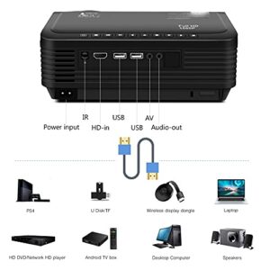 FZZDP K18 Mini LED 1920x1080 Full 1080P Portable Game LCD Projector Enjoy Life, Enjoy Private Theatre ( Color : K18 add TV Box )