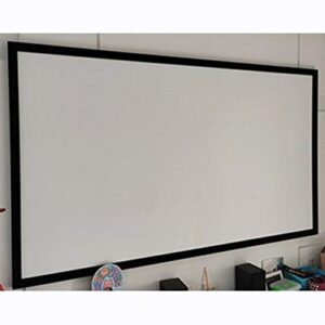 135" Projector Screen 16:9, Aluminum Fixed Frame Portable Projection Screen for 4K 3D 1080P HD, Manual Projector Screen Pull Down Wrinkle-Free Design for Indoor Outdoor Home Theater Office