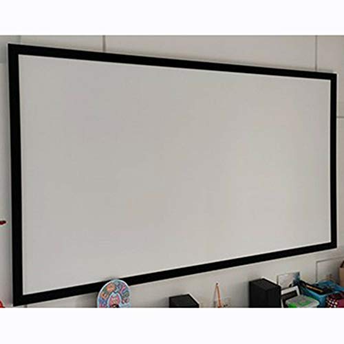 135" Projector Screen 16:9, Aluminum Fixed Frame Portable Projection Screen for 4K 3D 1080P HD, Manual Projector Screen Pull Down Wrinkle-Free Design for Indoor Outdoor Home Theater Office