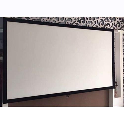 135" Projector Screen 16:9, Aluminum Fixed Frame Portable Projection Screen for 4K 3D 1080P HD, Manual Projector Screen Pull Down Wrinkle-Free Design for Indoor Outdoor Home Theater Office