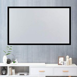 135" Projector Screen 16:9, Aluminum Fixed Frame Portable Projection Screen for 4K 3D 1080P HD, Manual Projector Screen Pull Down Wrinkle-Free Design for Indoor Outdoor Home Theater Office