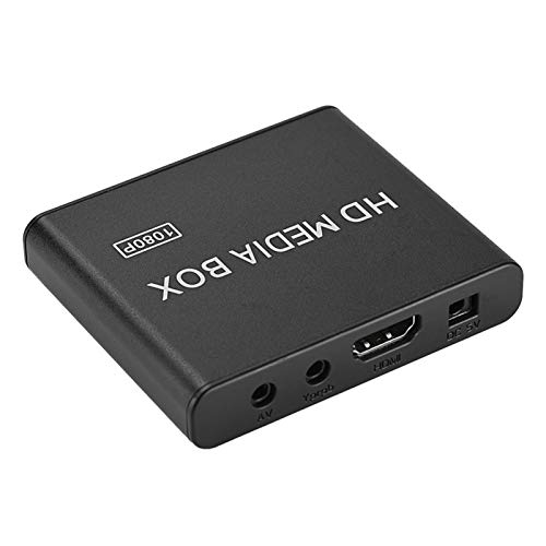 HDMI Media Player, Full HD Mini Box Media Player 1080P HDMI Digital Media Player Box Portable Support USB RMVB MP3 AVI MKV 110-240V(US Plug)