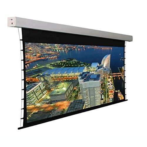 ZYZMH 16:9 Tab-tensioned Motorized Intelligent Electric Projection 4K Cinema Screen for Home Theater Projector (Color : As Shown, Size : 150 inch)