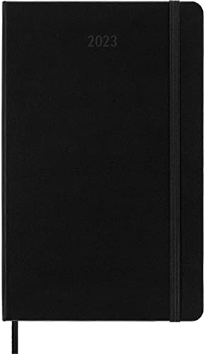 Moleskine Classic 12 Month 2023 Weekly Planner, Hard Cover, Large (5" x 8.25"), Black