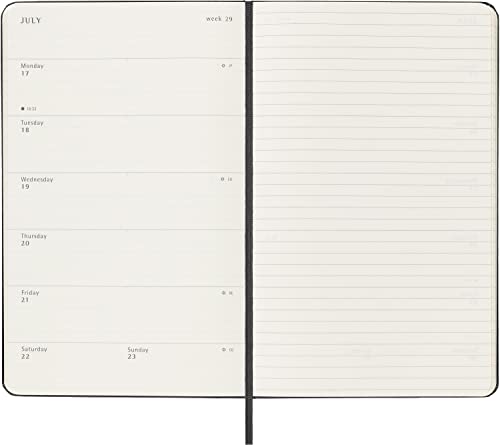 Moleskine Classic 12 Month 2023 Weekly Planner, Hard Cover, Large (5" x 8.25"), Black