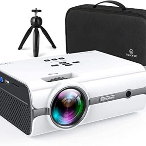 VankyoProjector Leisure 410 Mini Projector Supports 1080P and 200'' Display, Portable Movie Projector with 40,000 Hrs Lamp Life , Compatible with TV Stick, HDMI, iOS, Android (Mini Tripod Included)