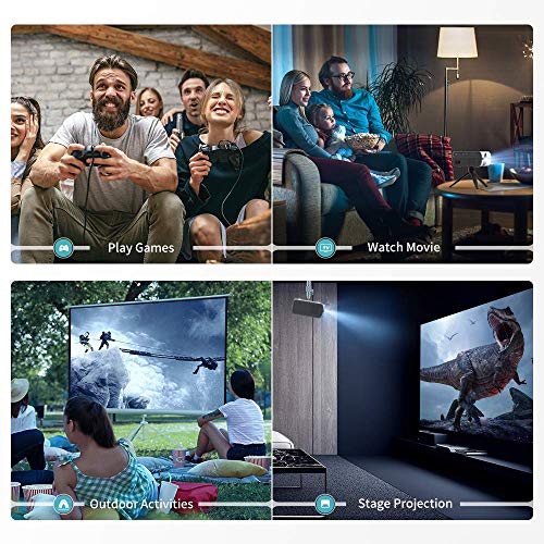 VankyoProjector Leisure 410 Mini Projector Supports 1080P and 200'' Display, Portable Movie Projector with 40,000 Hrs Lamp Life , Compatible with TV Stick, HDMI, iOS, Android (Mini Tripod Included)