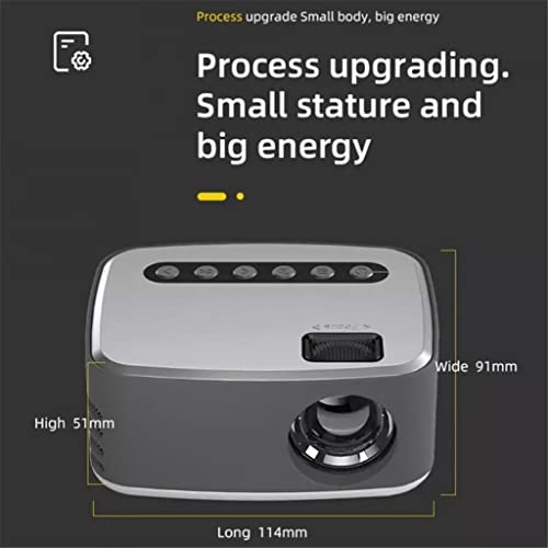 DROOS Mini Projector Home LED Portable Video Player Cinema Micro Projector Small Projector 1080P Projection Conference System (Col(projectors)