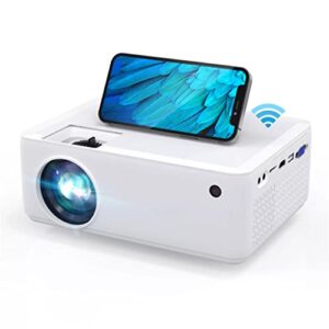 droos led portable projector native 1024 * 720 1080p support home hdmi usb mini outdoor movie projector (color : white, size : 35 (projectors)