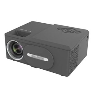 qfwcj portable mini projector pty60 support 1080p led home theater media mobile player home office video projector (color : black mirroring, size : 139 * 102 * 63mm)